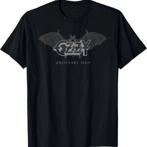 Ozzy Osbourne Ordinary Man Bat T-Shirt Gothic Rock Graphic Tee Dark Wings 17